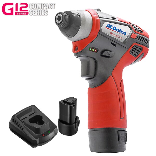 Acdelco G12 12V 1/4'' Cordless Impact Driver, 2-Batery, ARI12105 ARI12105P - main